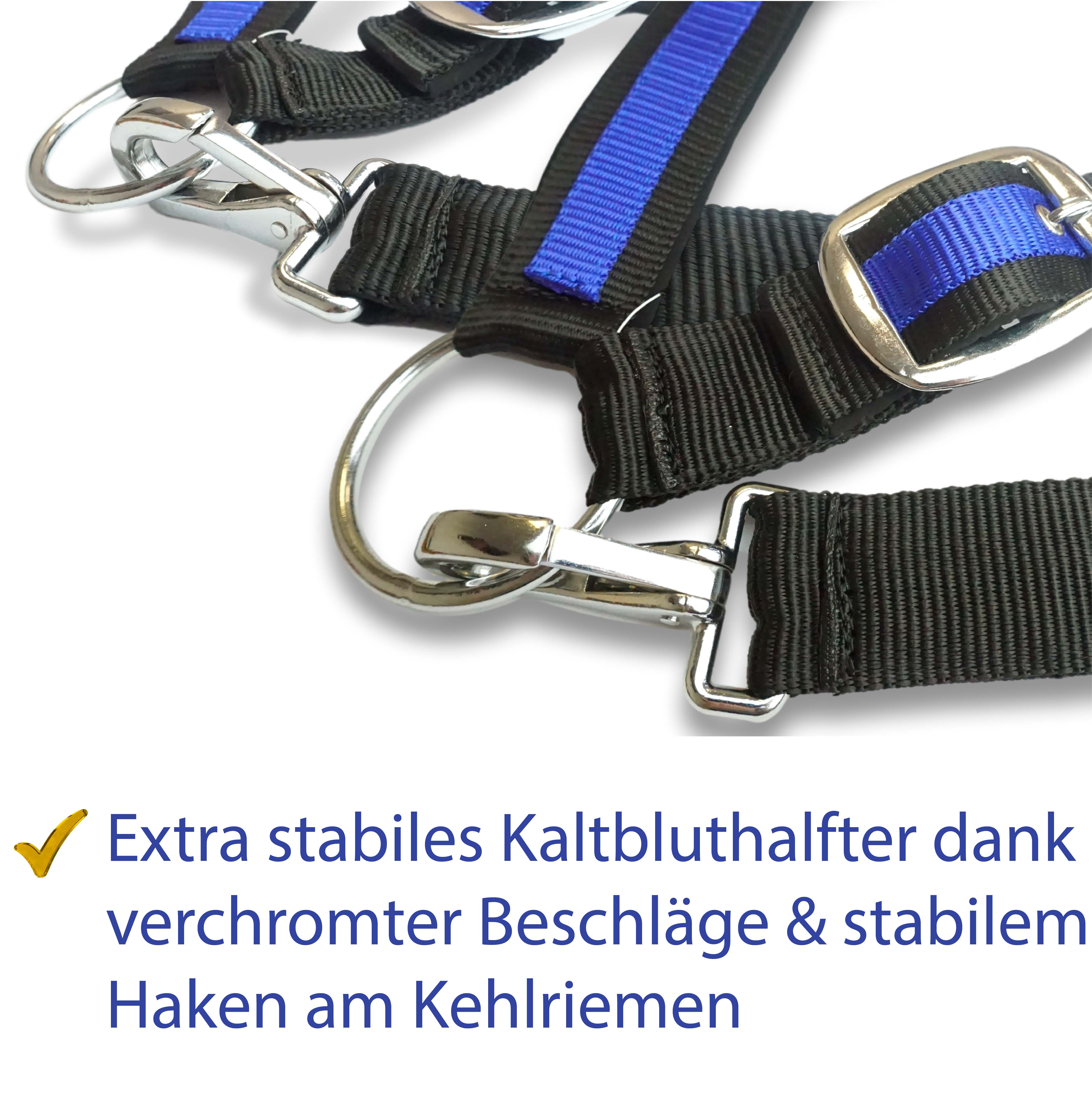 Halfter für Kaltblut Pferde, extra groß & stabil